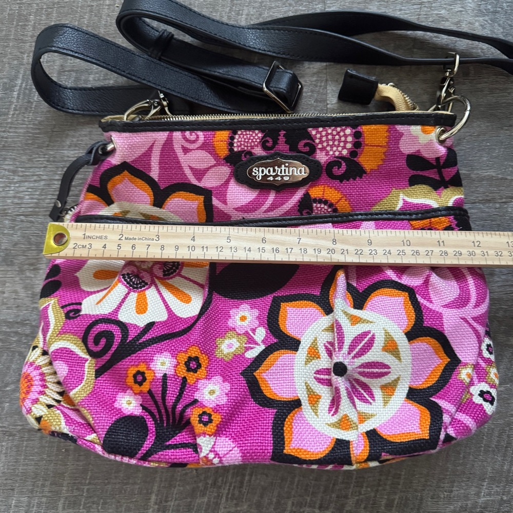 Spartina 449 Handbag Purse pleated Floral Hipster - Picture 2 of 16